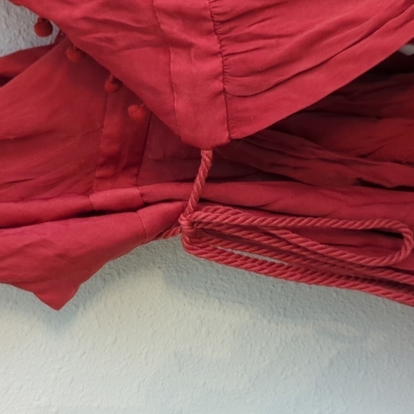 The Jetset Diaries Leone Mini Wrap Dress Red  Medium JCD Slip Dress Vday - Picture 7 of 16